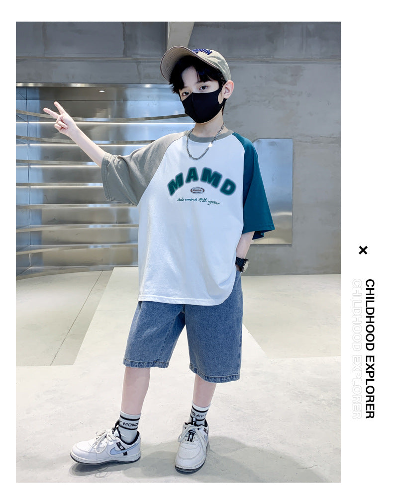 Boys Colourblocked Top with Short
