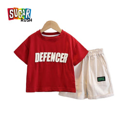 Boys Printed T-shirt With Shorts