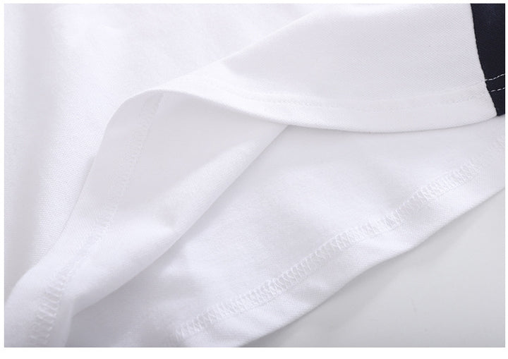 White Round Neck Cotton T-shirt Dress