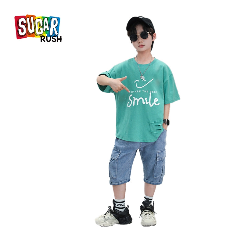 Boys Printed Top with Capris