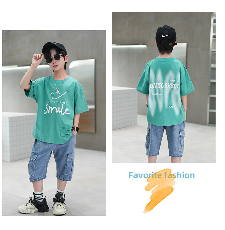 Boys Printed Top with Capris