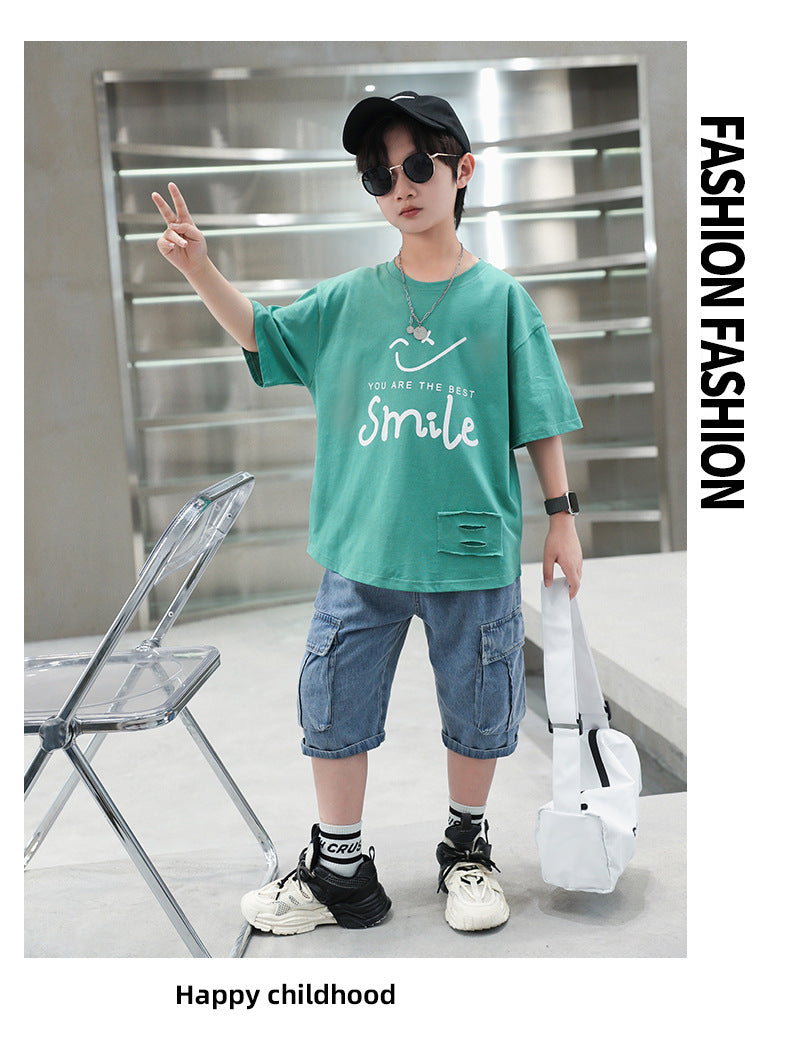 Boys Printed Top with Capris