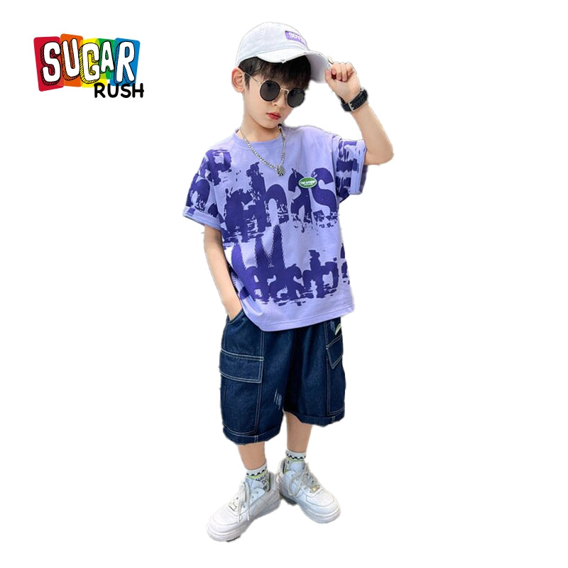 Boys Printed Top with Shorts