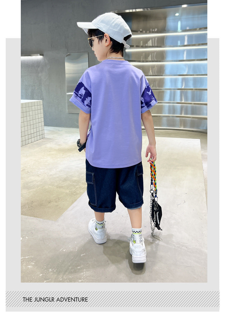 Boys Printed Top with Shorts