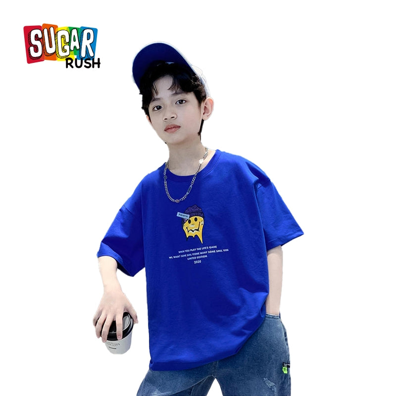 Boys Printed T-shirt with Shorts