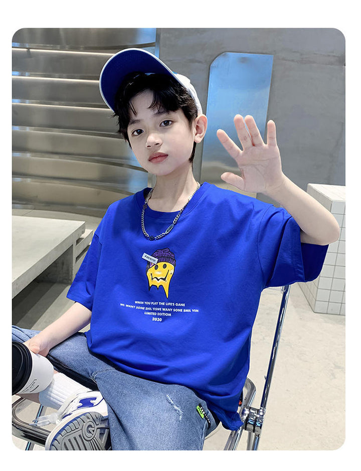 Boys Printed T-shirt with Shorts