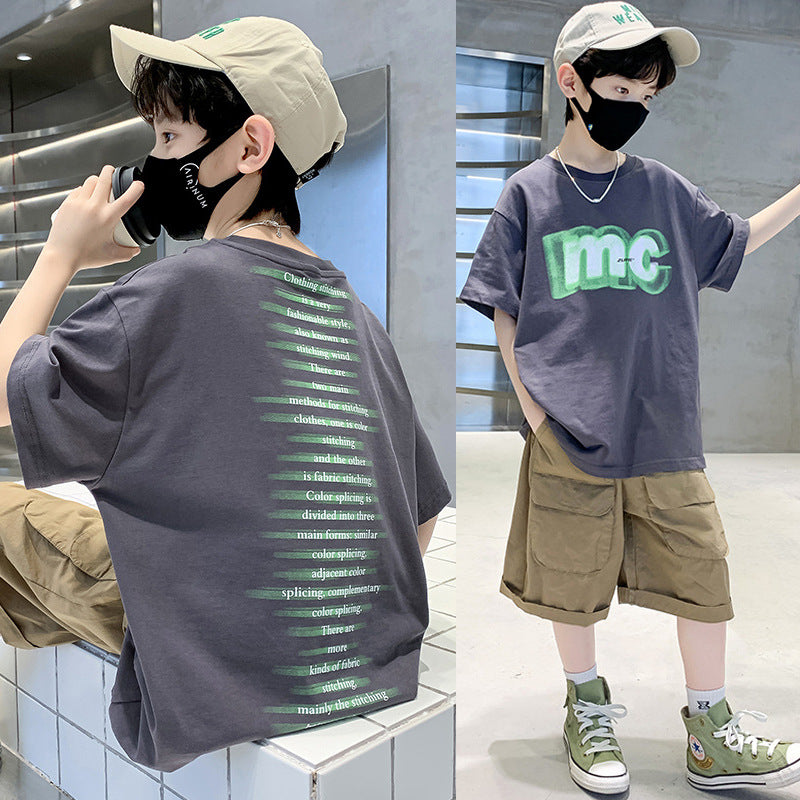 Boys Printed T-shirt with Shorts