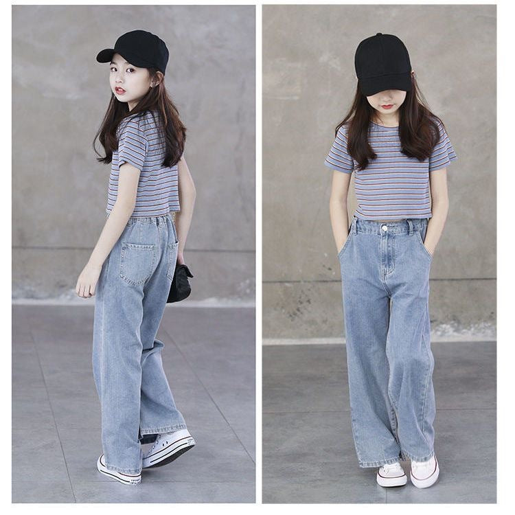 Girls Striped Top with Trousers