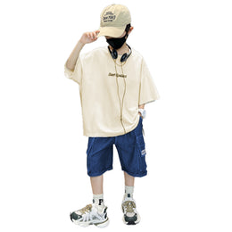 Boys Printed T-shirt with Shorts