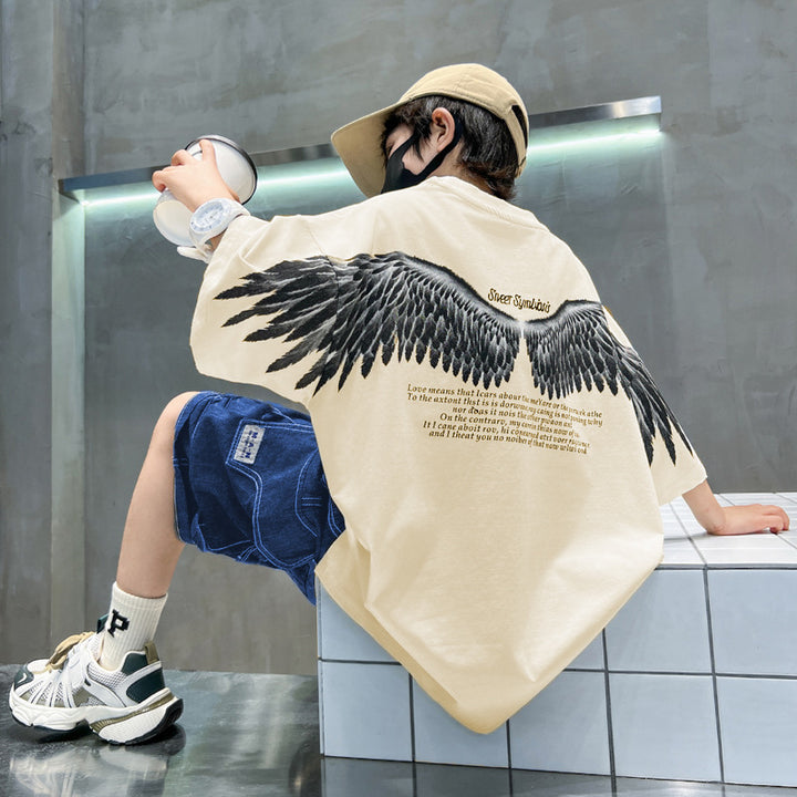 Boys Printed T-shirt with Shorts