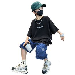 Boys Printed T-shirt with Shorts
