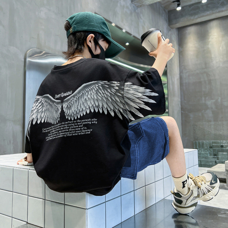 Boys Printed T-shirt with Shorts