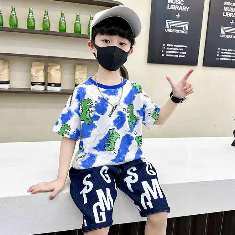 Boys Printed T-shirt with Shorts