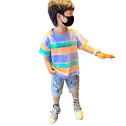 Boys Dyed T-shirt with Shorts