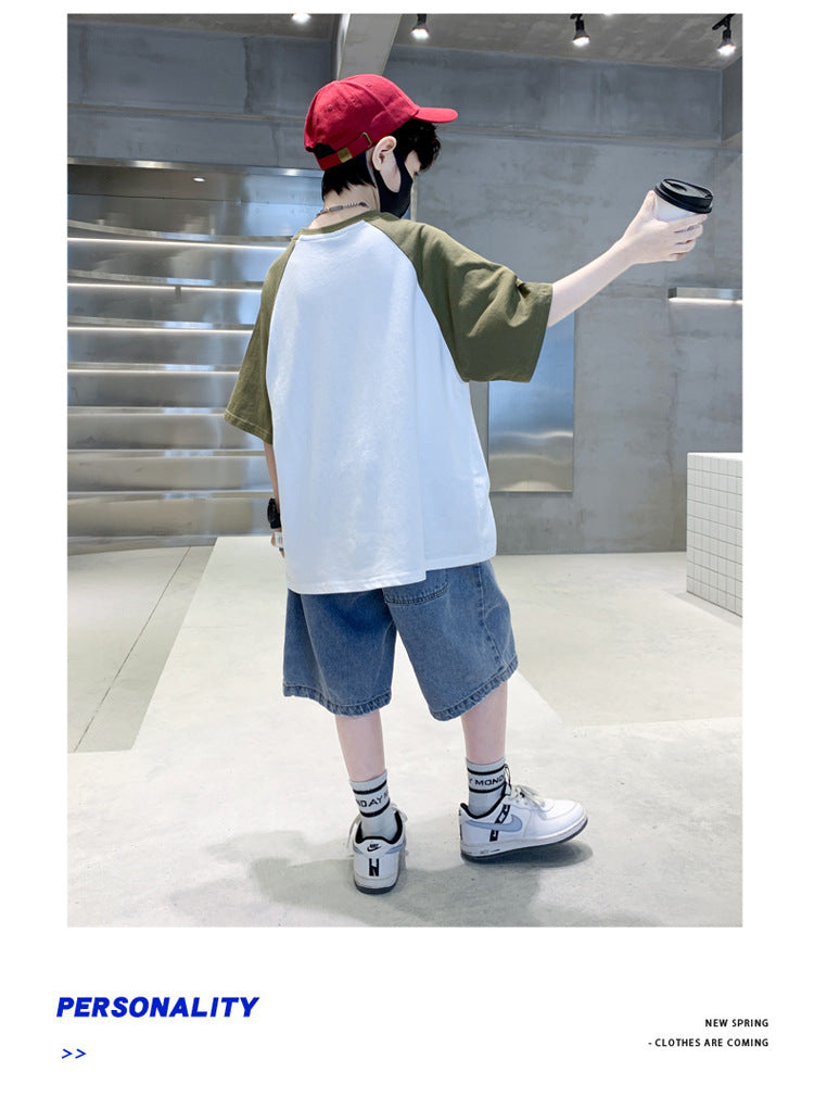 Boys Printed T-shirt with Shorts