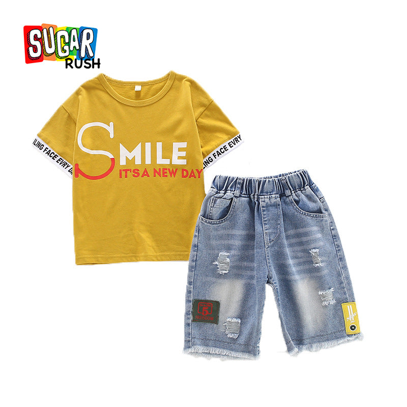 Boys Printed Top with Shorts