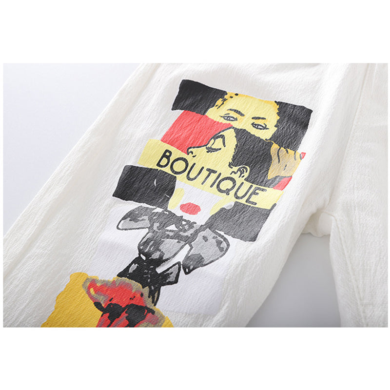 Boys Printed Round Neck T-shirt with Shorts