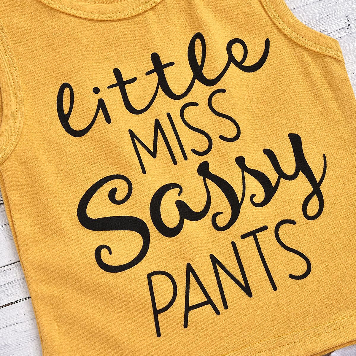 Girls Round Neck Sleeveless Printed Top with Shorts