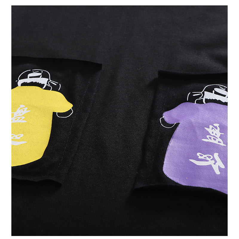 Boys Round Neck Short Sleeves Printed Top with Shorts