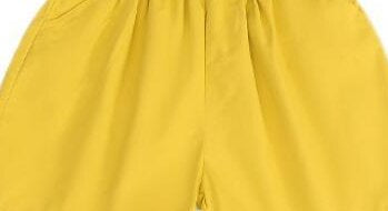 Yellow Girls Printed Top With Shorts