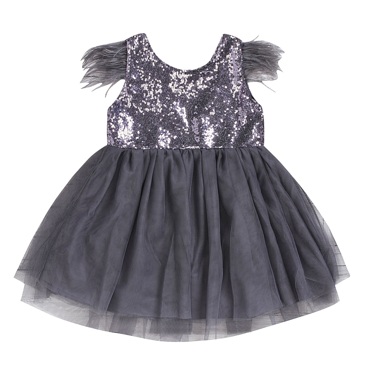 Girls Embellished Mermaid Sequinned Fit & Flare Dress