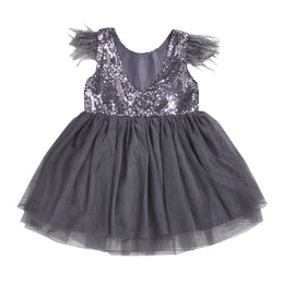 Girls Embellished Mermaid Sequinned Fit & Flare Dress