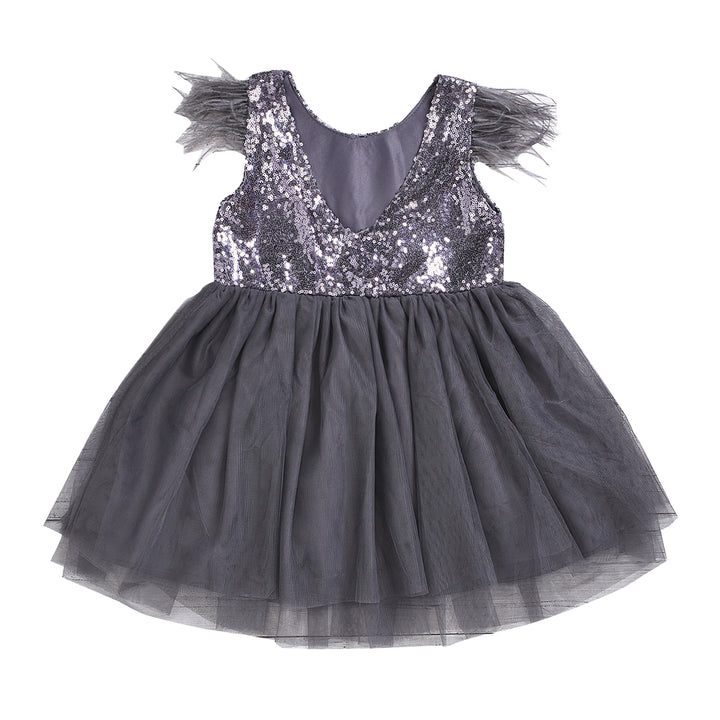 Girls Embellished Mermaid Sequinned Fit & Flare Dress