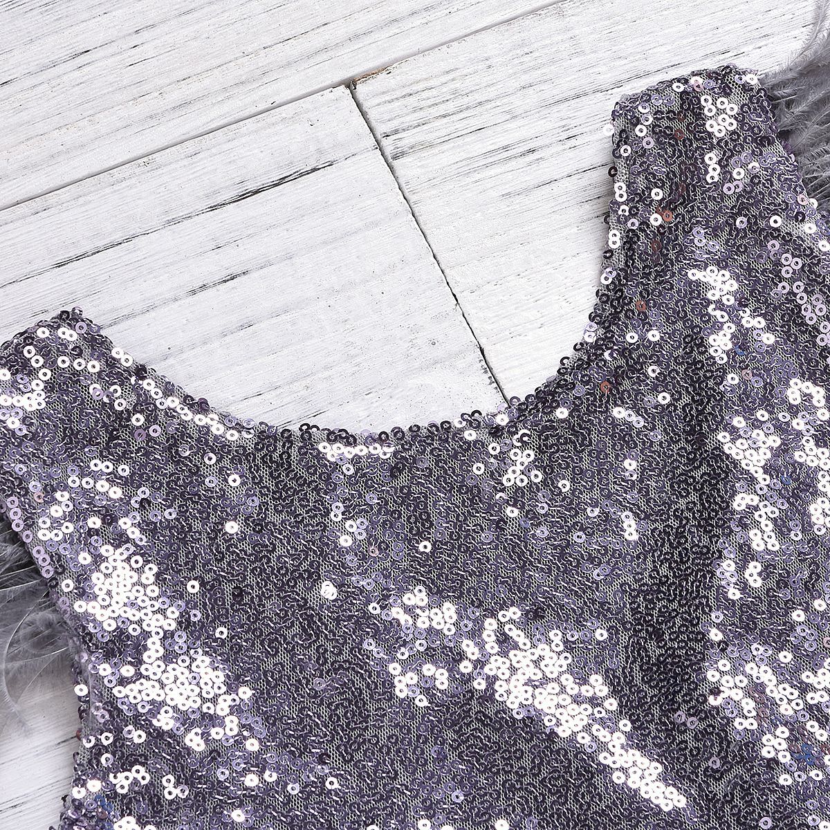Girls Embellished Mermaid Sequinned Fit & Flare Dress