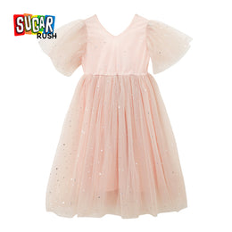 Pink Embellished Fit & Flare Dress