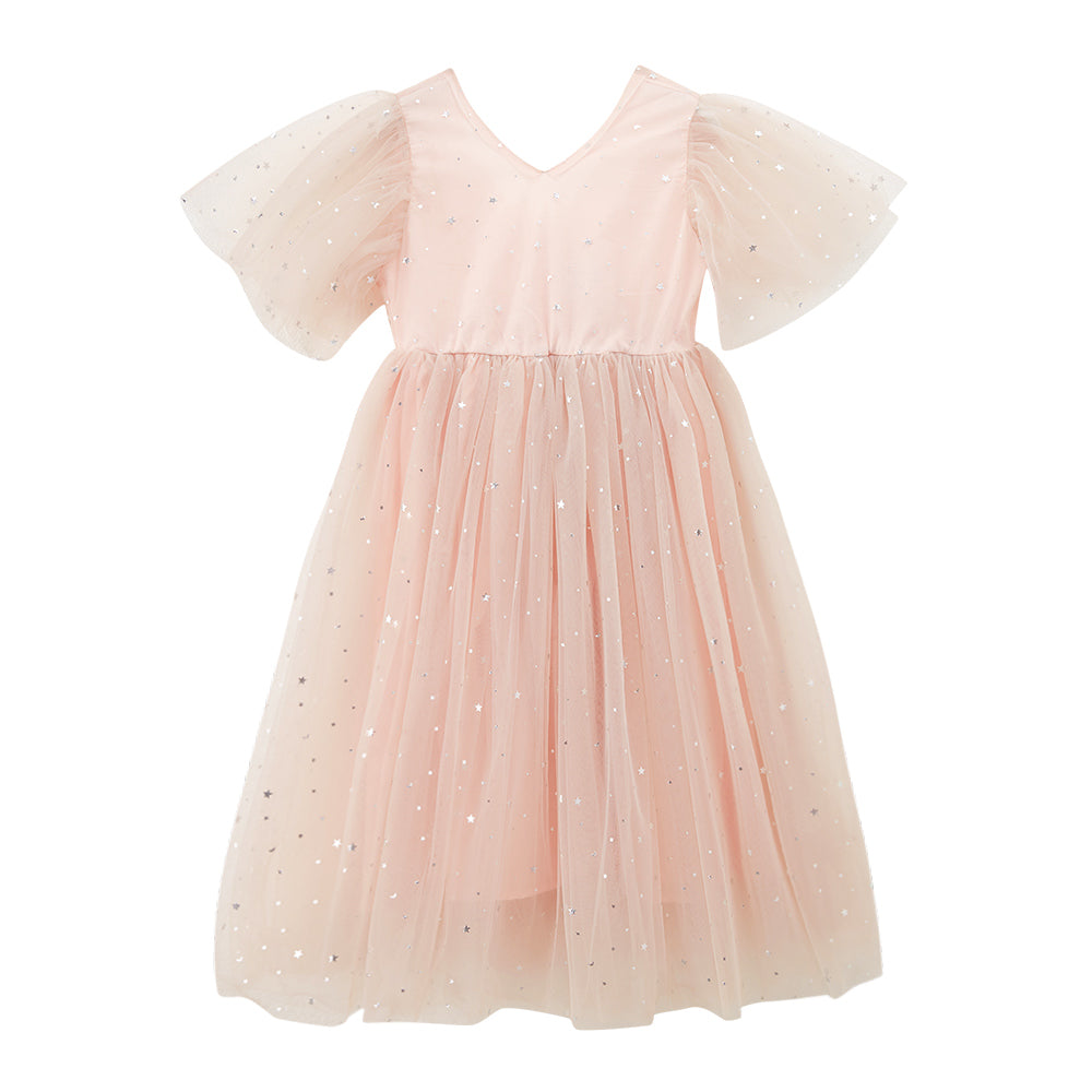 Pink Embellished Fit & Flare Dress