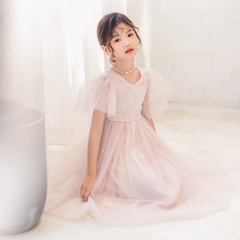 Pink Embellished Fit & Flare Dress