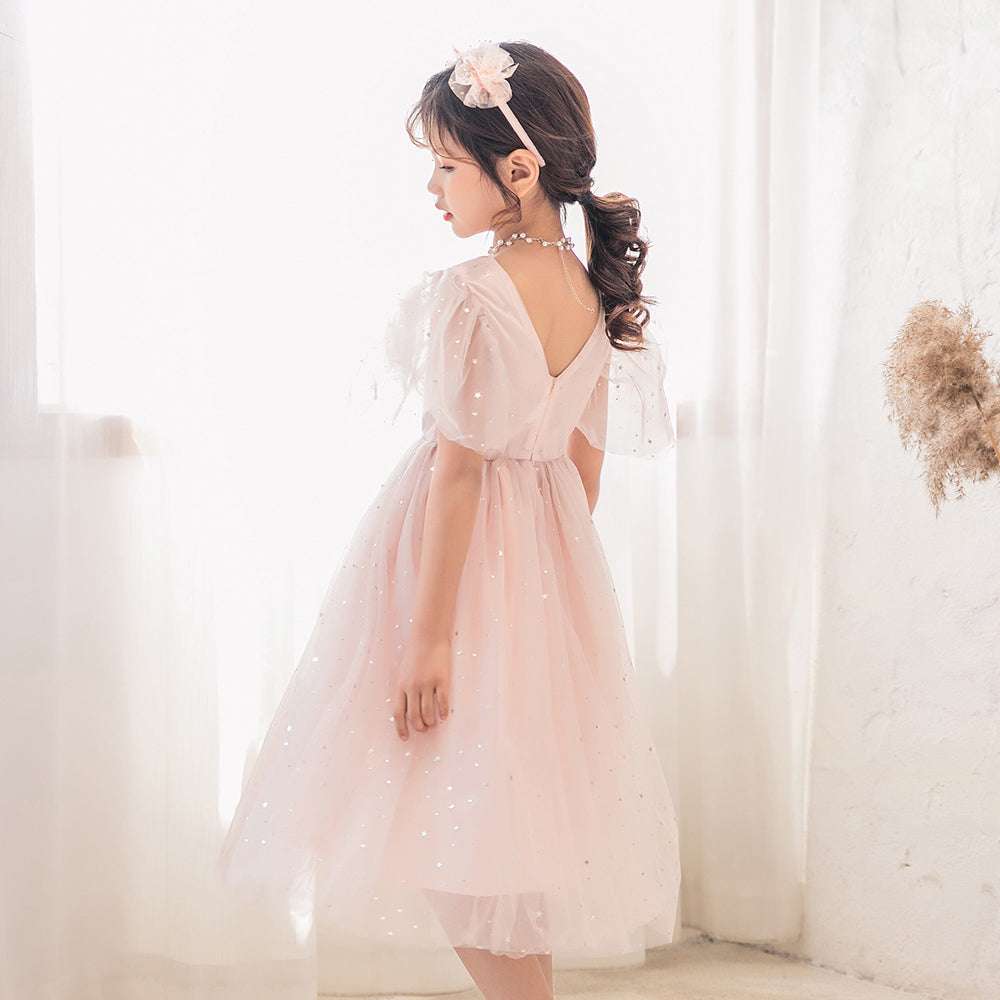 Pink Embellished Fit & Flare Dress