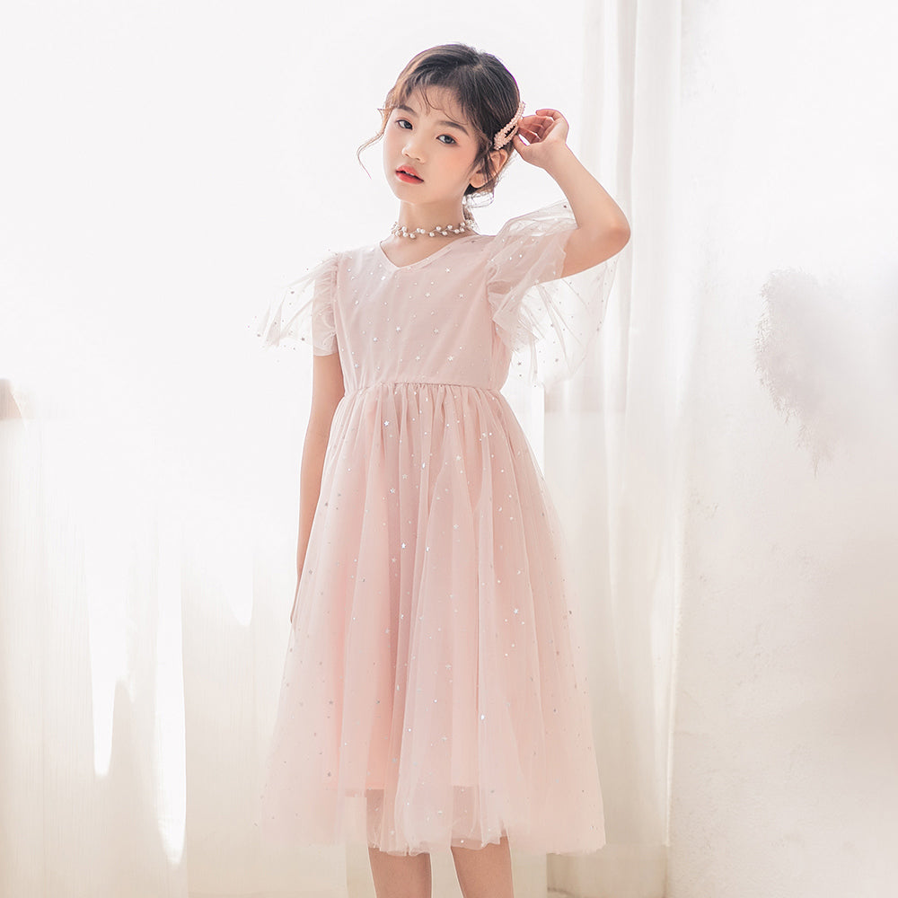 Pink Embellished Fit & Flare Dress