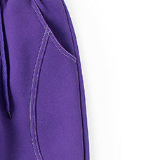 Kids Purple Mid Rise Cotton Joggers