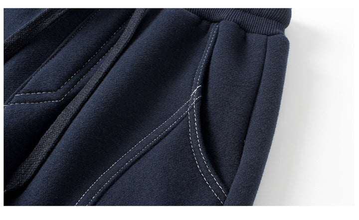 Boys Navy Blue Easy Wash Cotton Joggers