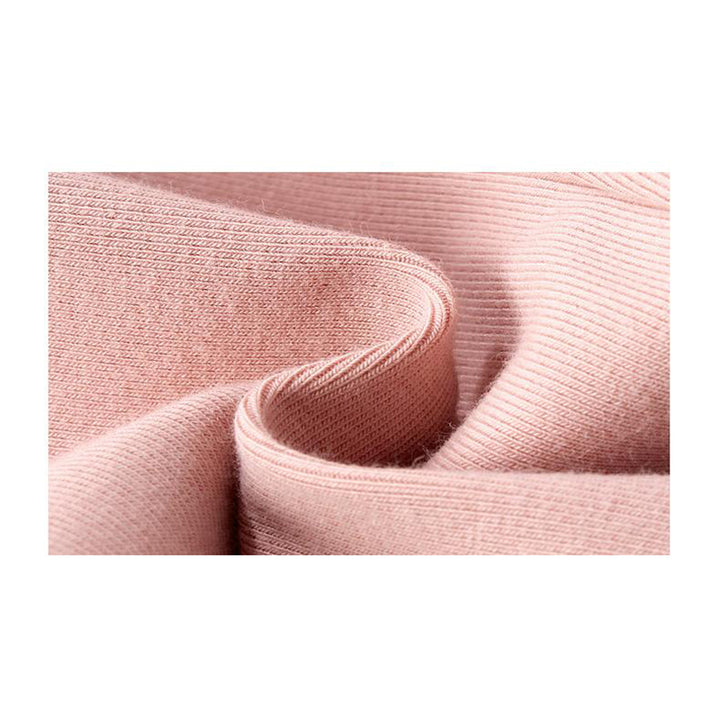 Girls Pink High-Rise Easy Wash Cotton Trousers