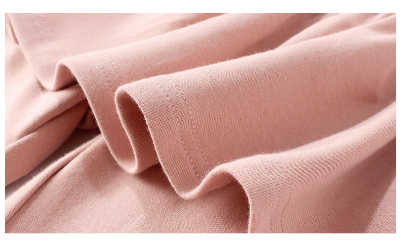 Girls Pink High-Rise Easy Wash Cotton Trousers