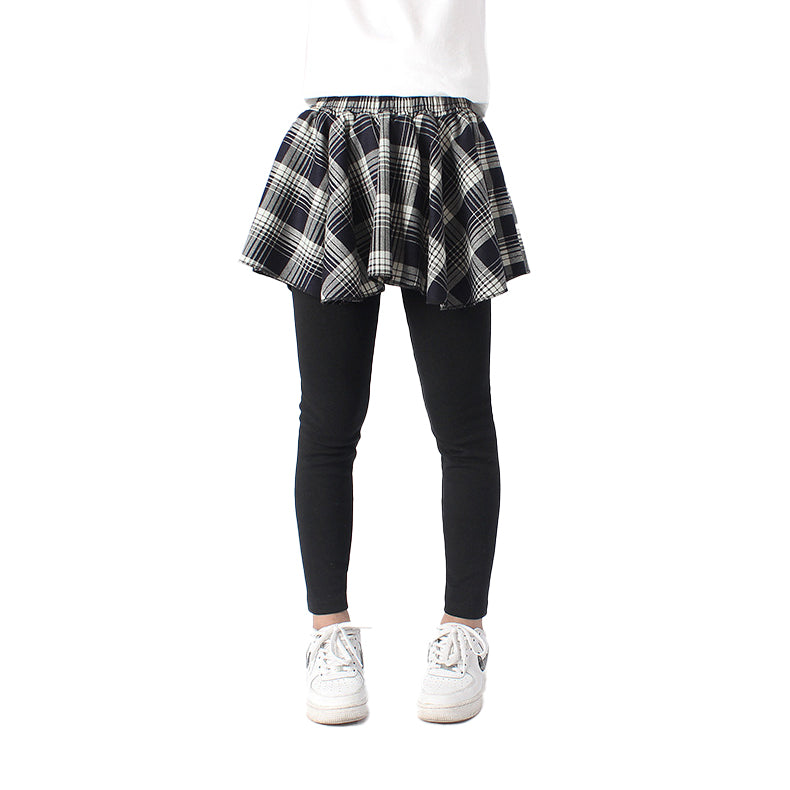 Girls Navy Blue High-Rise Easy Wash Trousers