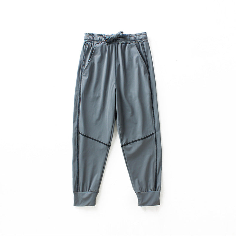 Boys Grey Mid Rise Joggers