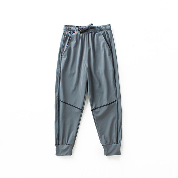 Boys Grey Mid Rise Joggers