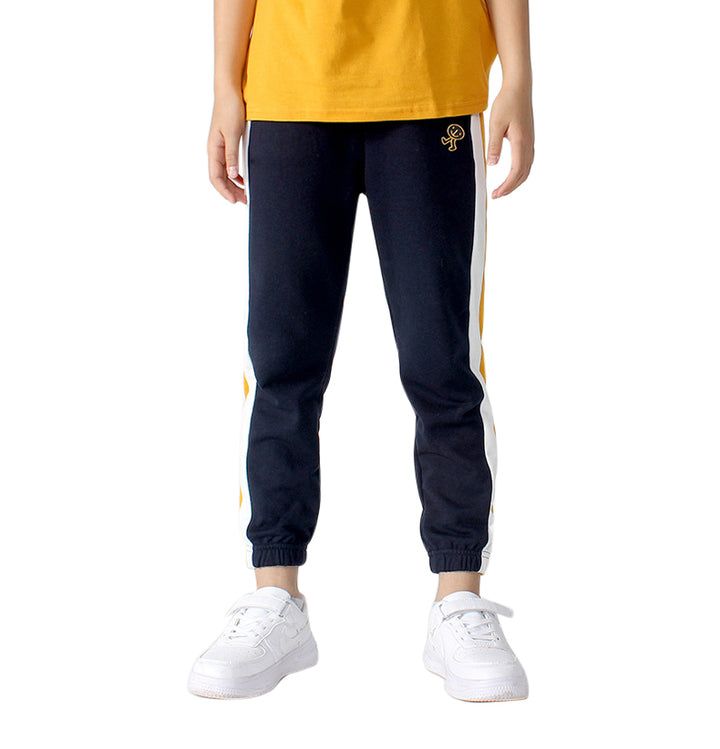 Boys Yellow Slim Fit Joggers