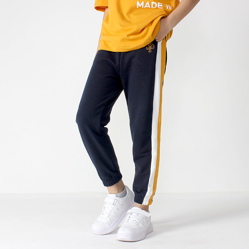 Boys Yellow Slim Fit Joggers