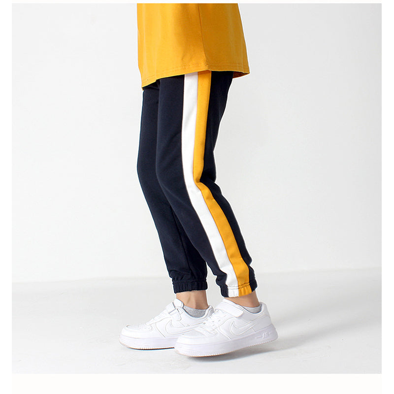 Boys Yellow Slim Fit Joggers