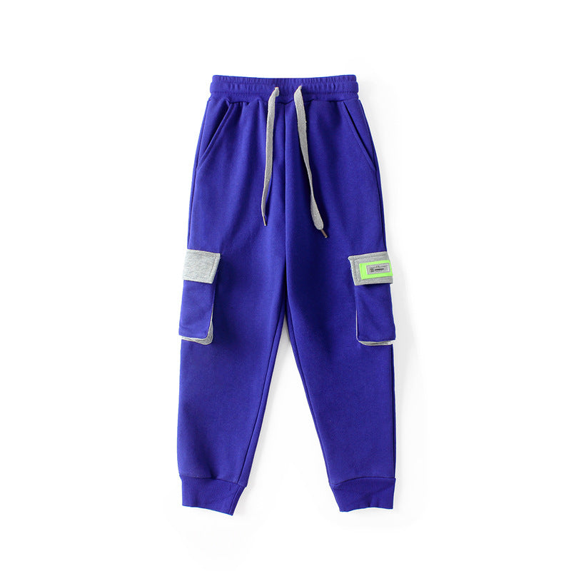 Boys Blue High-Rise Easy Wash Joggers