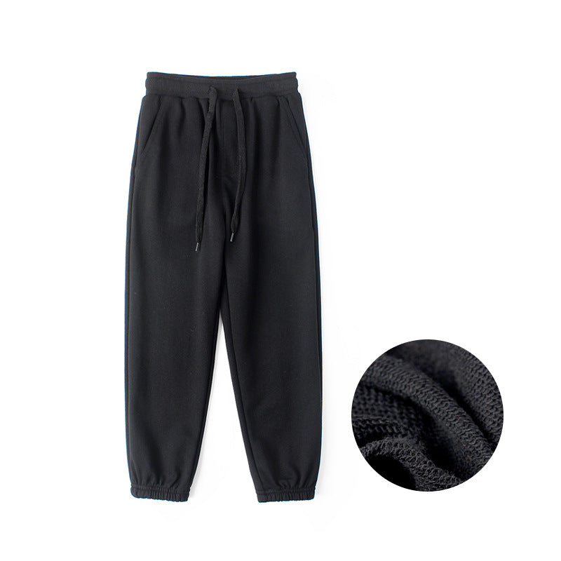 Boys Black High-Rise Easy Wash Jogger