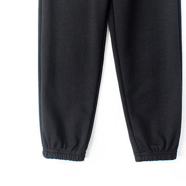 Boys Black High-Rise Easy Wash Jogger