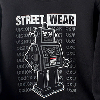 Boys Black Graphic Printed Cotton Pullover