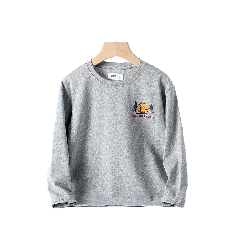 Boys Typography Printed Pullover Cotton Sweatshirt