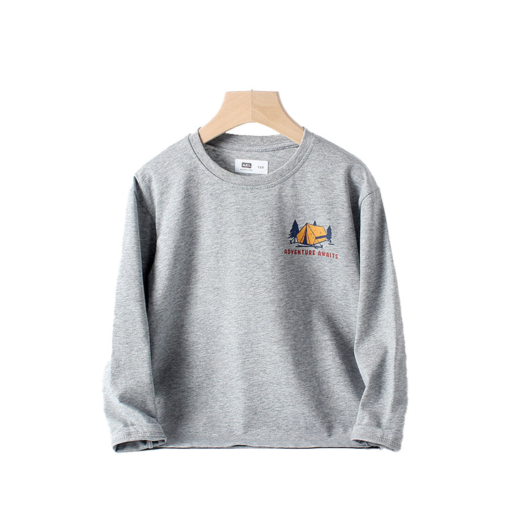 Boys Typography Printed Pullover Cotton Sweatshirt