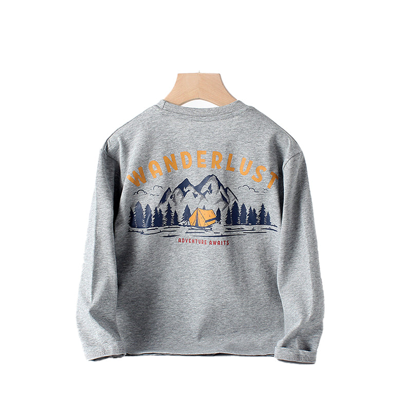 Boys Typography Printed Pullover Cotton Sweatshirt
